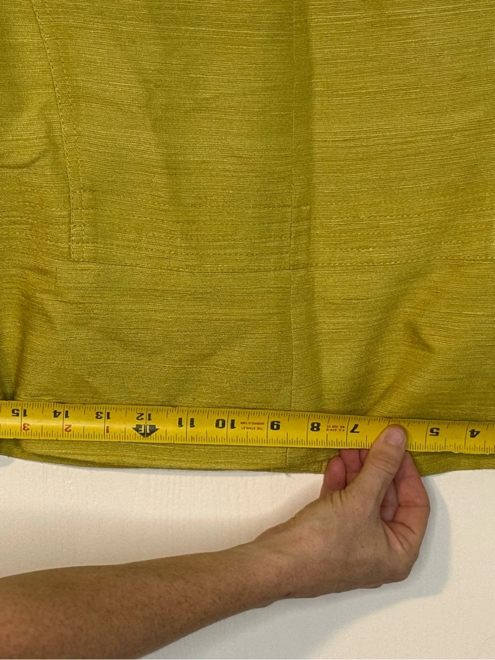 Jones New York Collection Linen Blend Jacket | Citron Chartreuse Blazer | Women - Picture 5 of 7